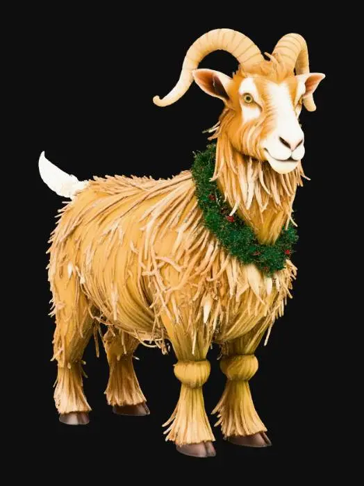 3D model for Straw Goat Sculpture, #Christmas2025# Sweden