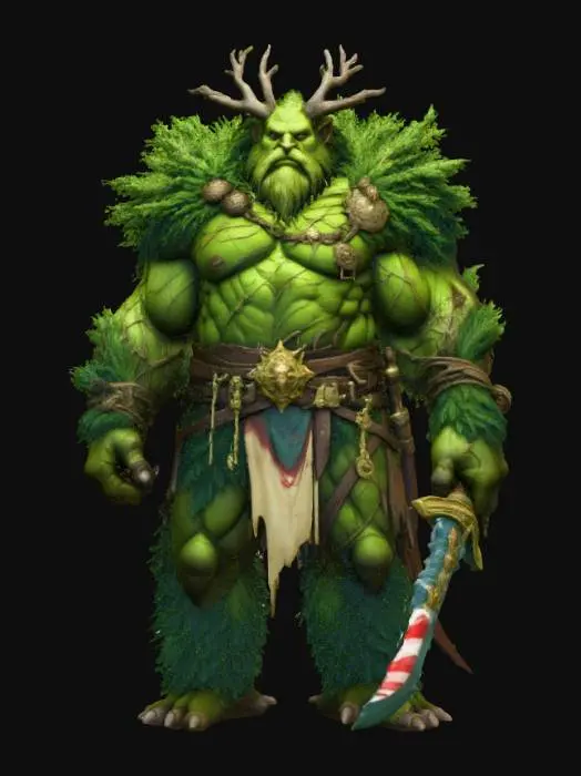 3D model for Evergreen Christmas golem, #Christmas2025#