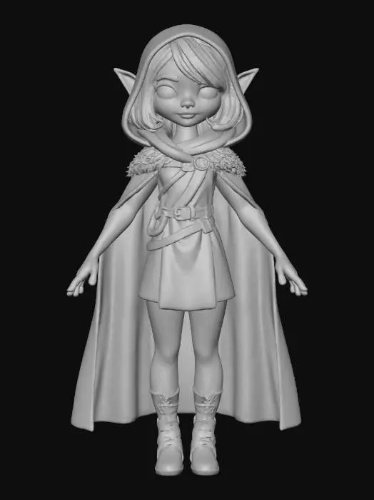 3D model for Elven Explorer bust upper body only