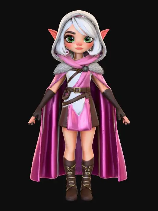 3D model for Elven Explorer bust upper body only