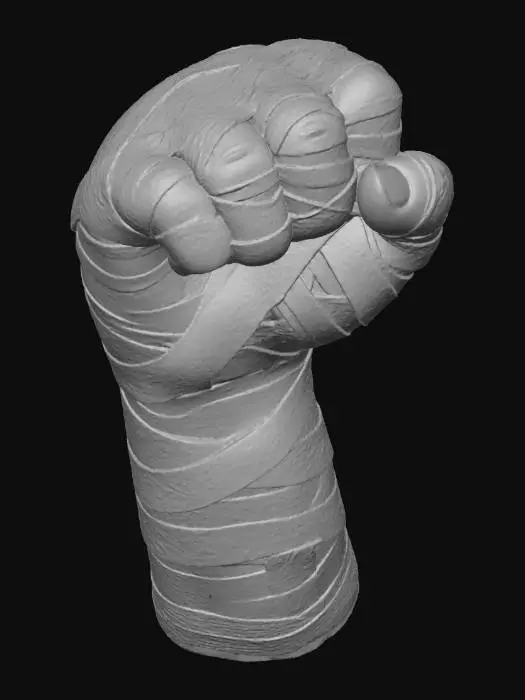3D model for A fist wrapped up gauze and tape