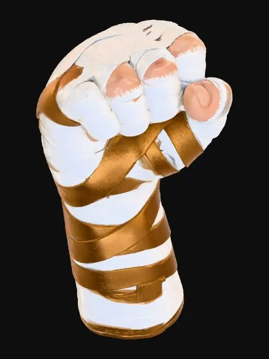 3D model for A fist wrapped up gauze and tape