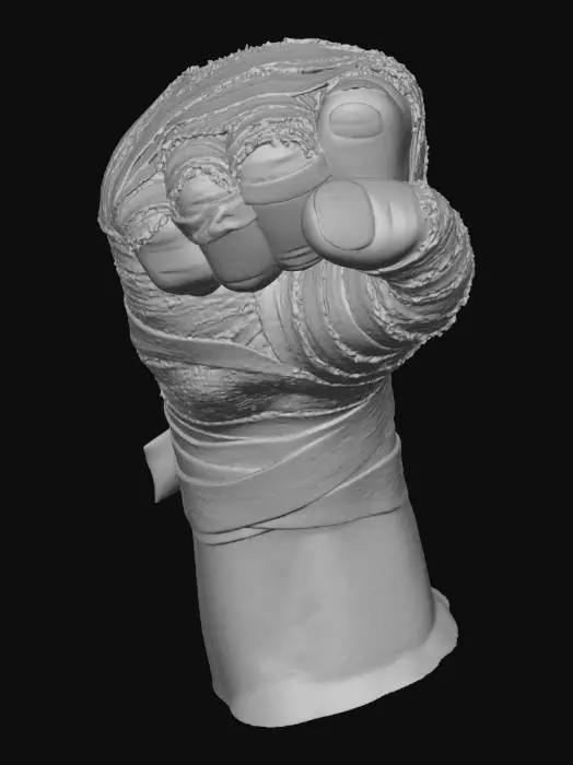 3D model for A fist wrapped up gauze and tape