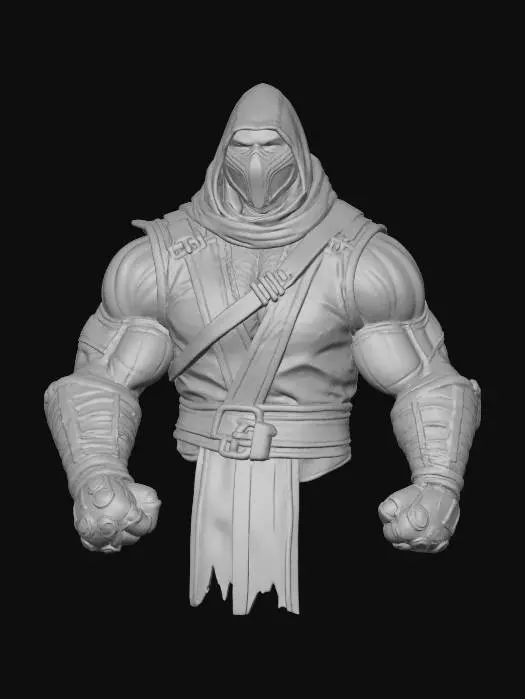 3D model for Warrior in Yellow upper body