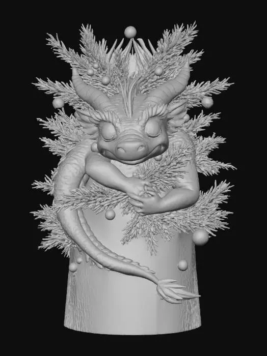 3D model for Slumbering Dragon Dreams, #Christmas2025#