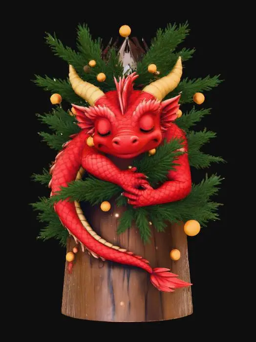 3D model for Slumbering Dragon Dreams, #Christmas2025#