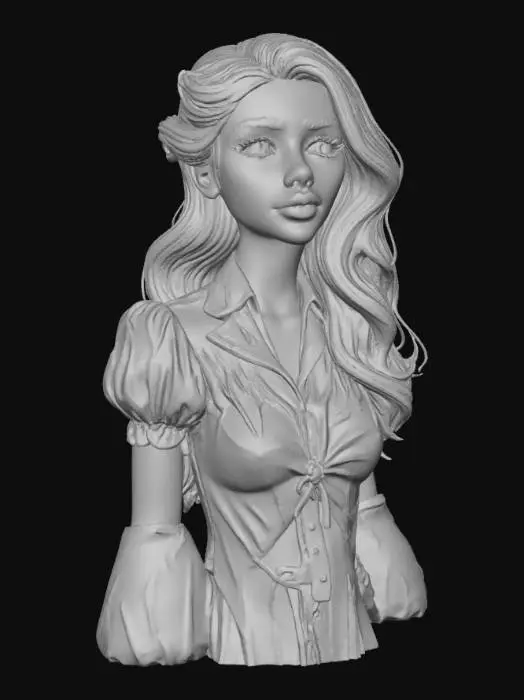 3D model for Serene Sculpture bust