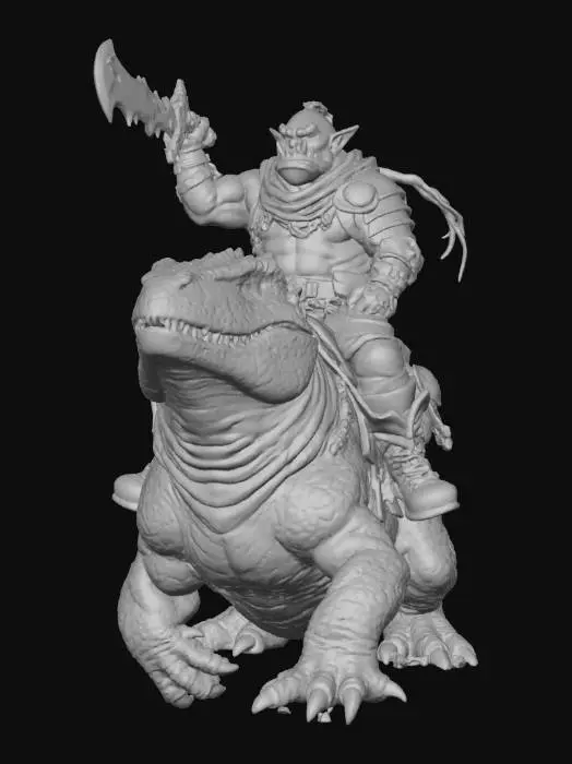 3D model for Orc Rider on Raptor