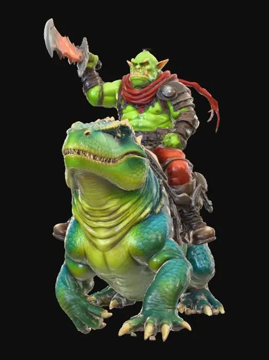 3D model for Orc Rider on Raptor
