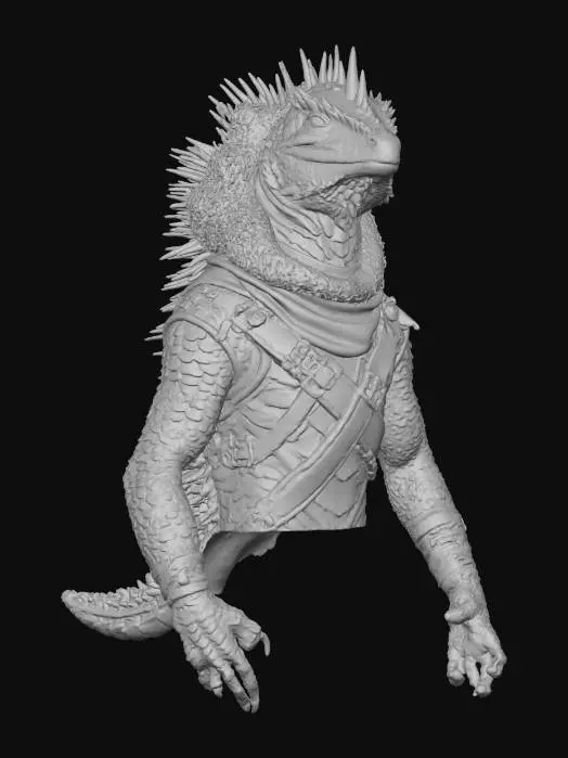 3D model for Reptilian Warrior upper body only