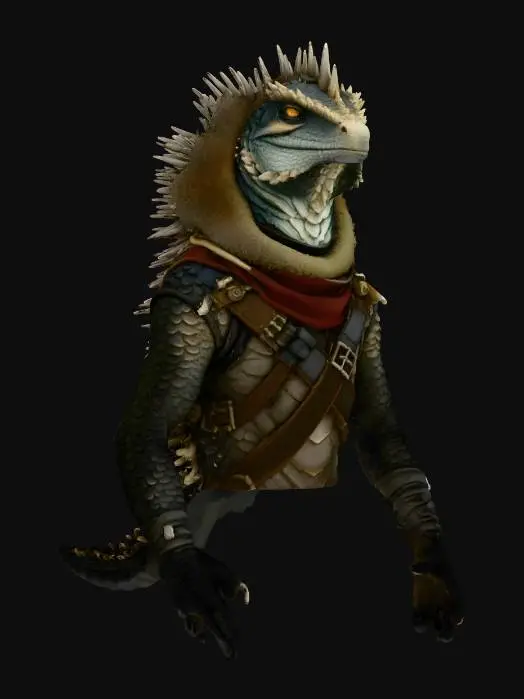 3D model for Reptilian Warrior upper body only