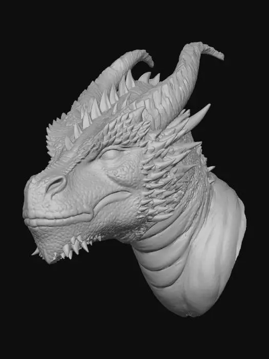 3D model for Majestic Dragon Portrait