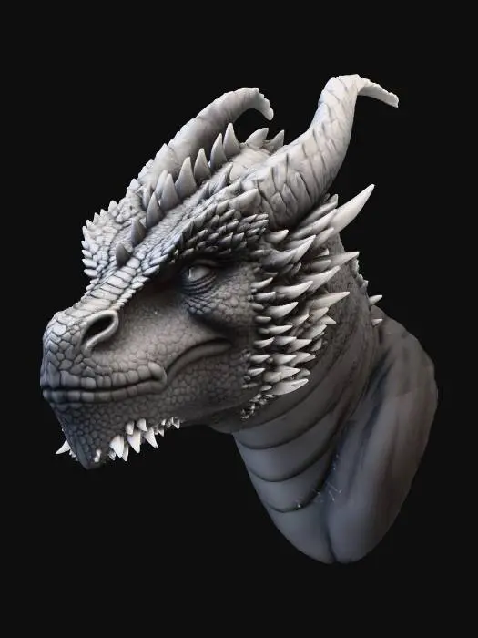 3D model for Majestic Dragon Portrait