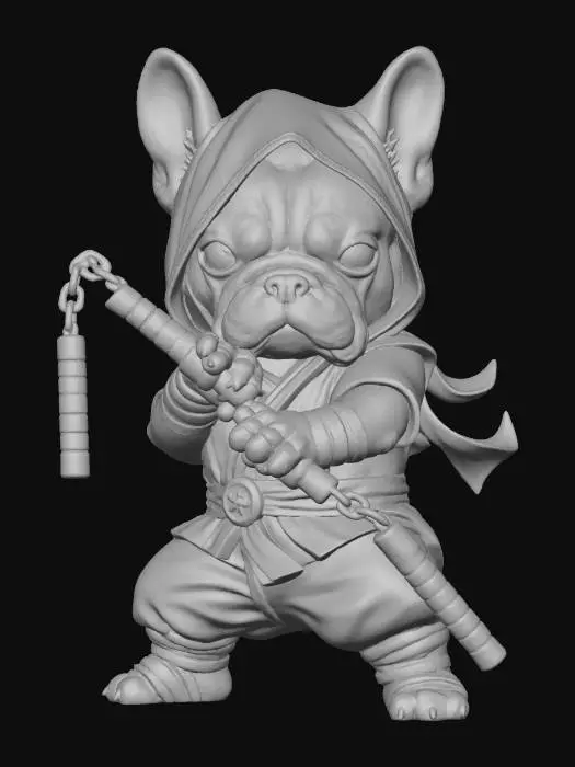 3D model for Ninja Bulldog Warrior