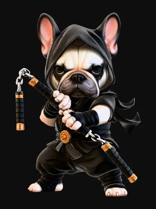 3D model for Ninja Bulldog Warrior