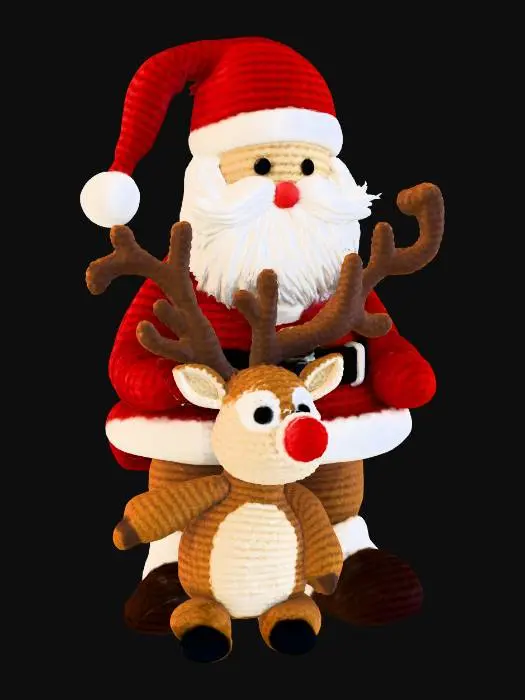 3D model for Santa and Reindeer Crochet Duo, #Christmas2025#