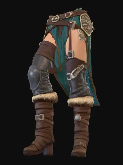3D model for Warrior's Leg Armor