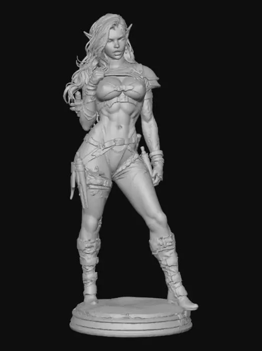 3D model for Elven Warrior upper body