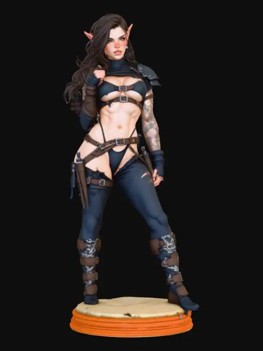 3D model for Elven Warrior upper body