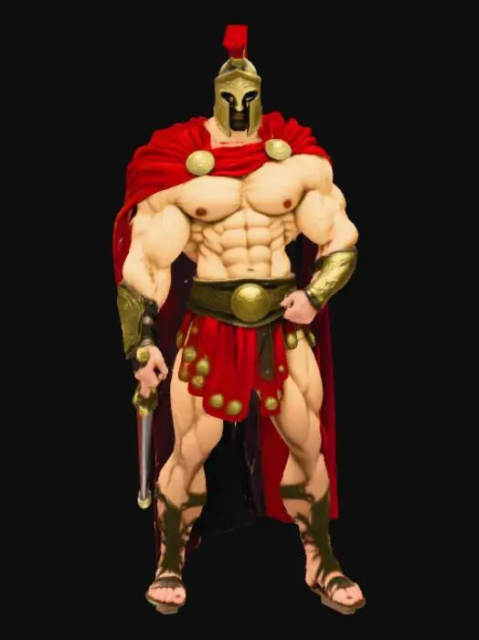 3D model for Spartan Warrior upper body