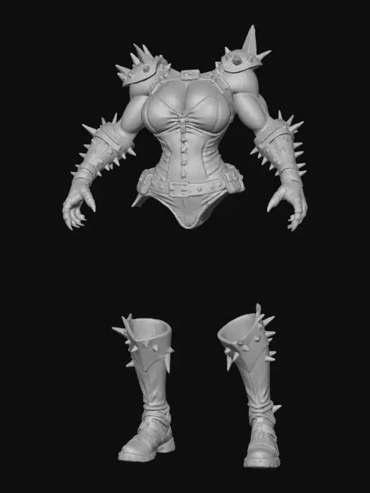 3D model for Spiked Armor Ensemble