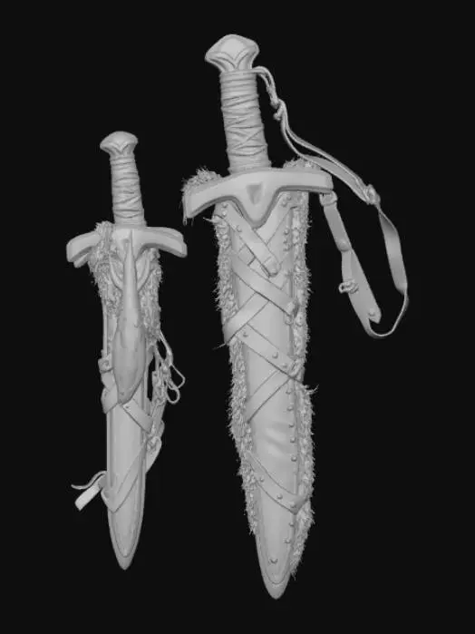 3D model for Twin Swords of Valor