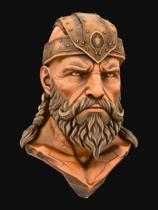 3D model for Viking Warrior Bust