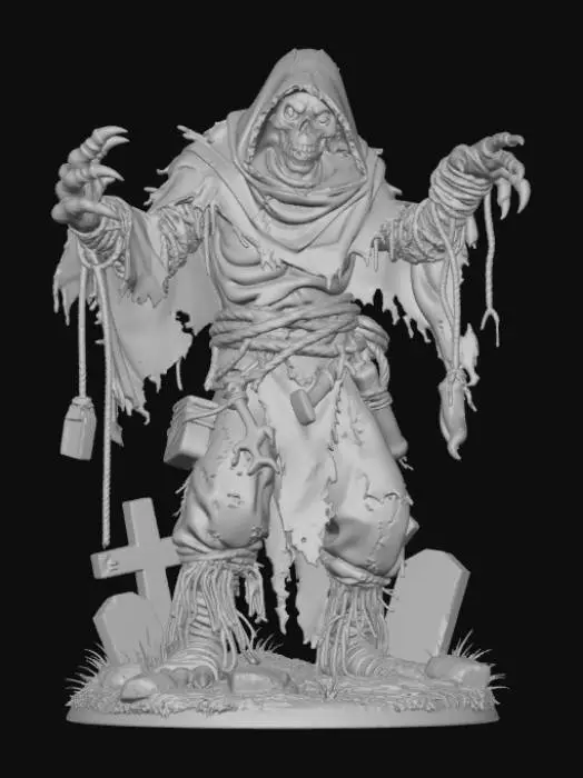 3D model for Grim Keeper graveyard scarecrow