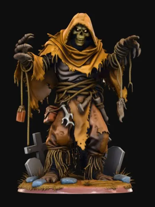 3D model for Grim Keeper graveyard scarecrow