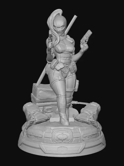 3D model for Masked Warrior Statue