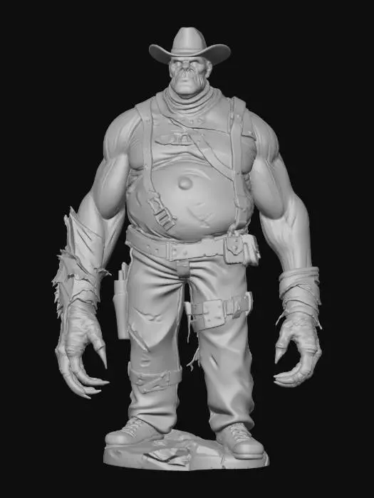 3D model for Cowboy Golem