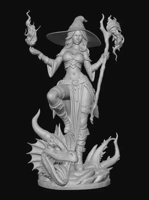 3D model for Sorceress of Flames