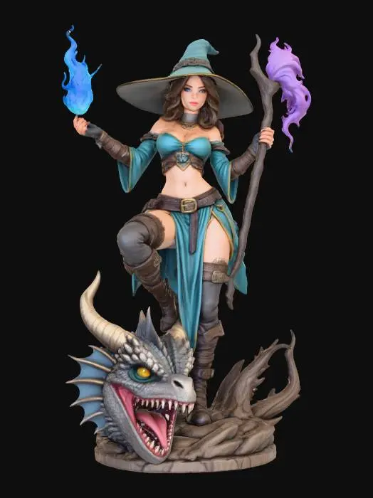 3D model for Sorceress of Flames