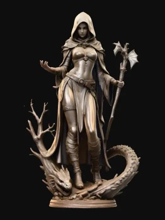 3D model for Sorceress of the Woodland Realm