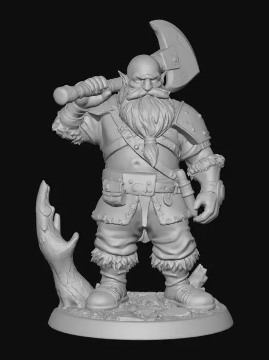 3D model for Dwarven Warrior's Resolve