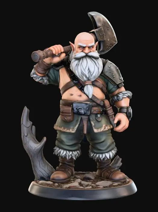 3D model for Dwarven Warrior's Resolve