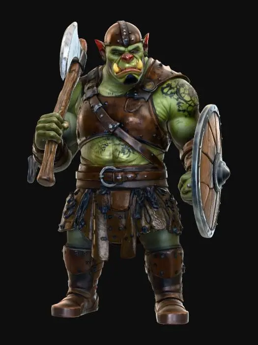 3D model for Warrior Orc