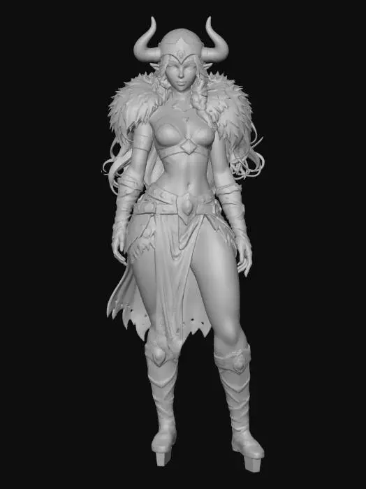 3D model for Nordic Warrior Maiden