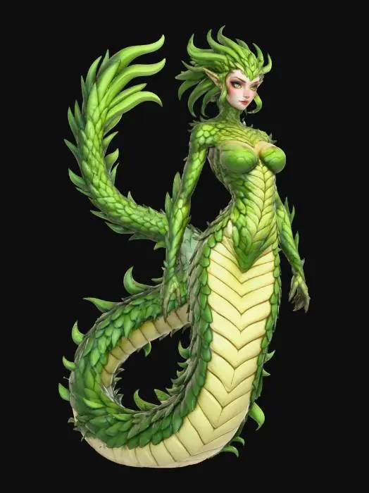 3D model for Leafy Serpent Enchantress
