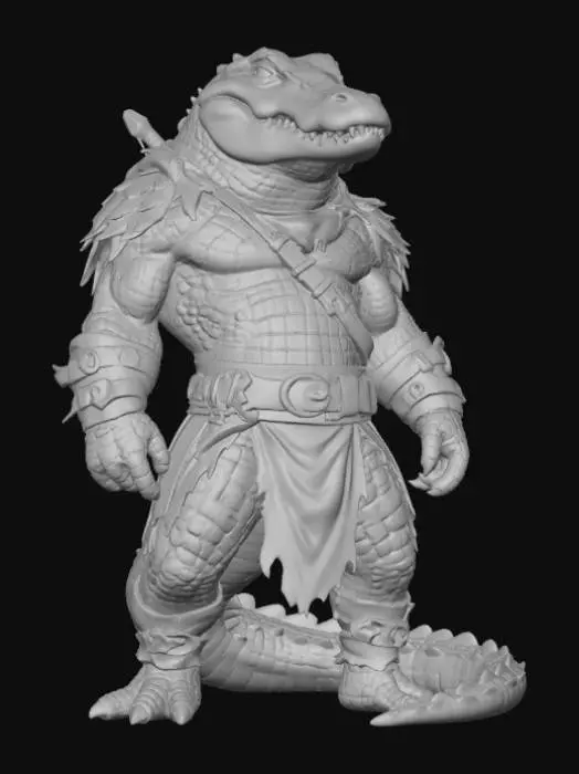 3D model for Warrior Croc