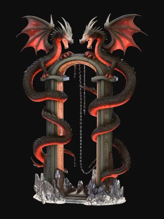 3D model for Twin Dragons Gate