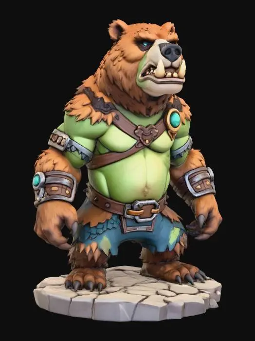 3D model for Bear Warrior Champion