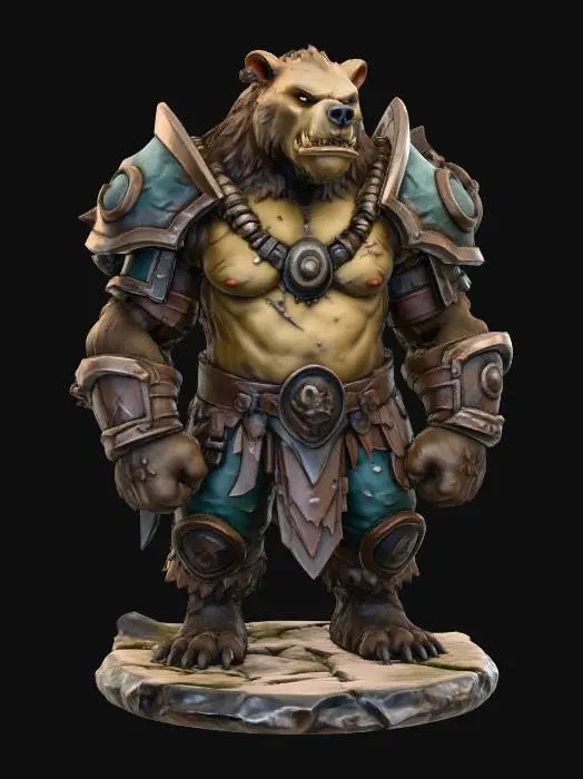 3D model for Bear Warrior Sentinel