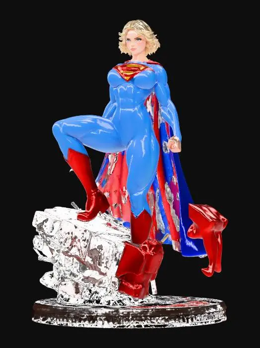 3D model for Rising Supergirl