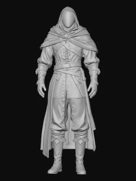 3D model for Hooded Assassin