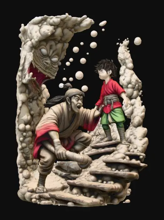 3D model for Dragon in the Stone Cave