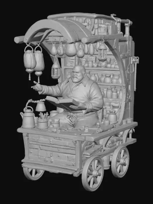 3D model for The Mobile Butcher's Cart
