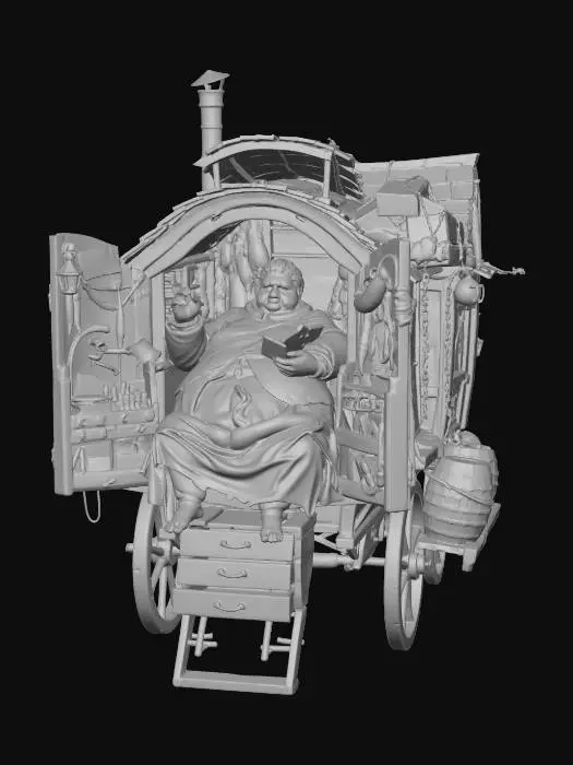 3D model for Library on Wheels