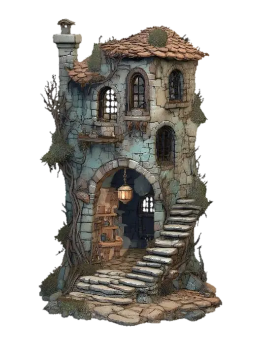 Winding Stone Tower by 3DMinisByChad — made with Meshy AI 3D generator, free FBX OBJ GLB STL download