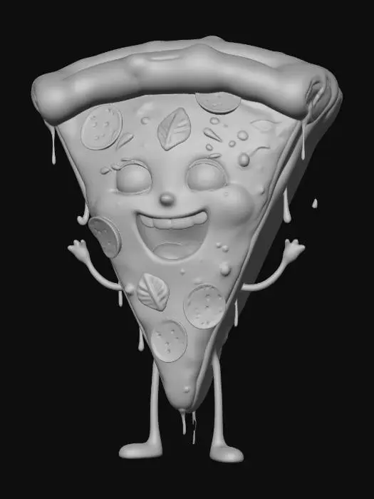 3D model for Kawaii Pizza Slice